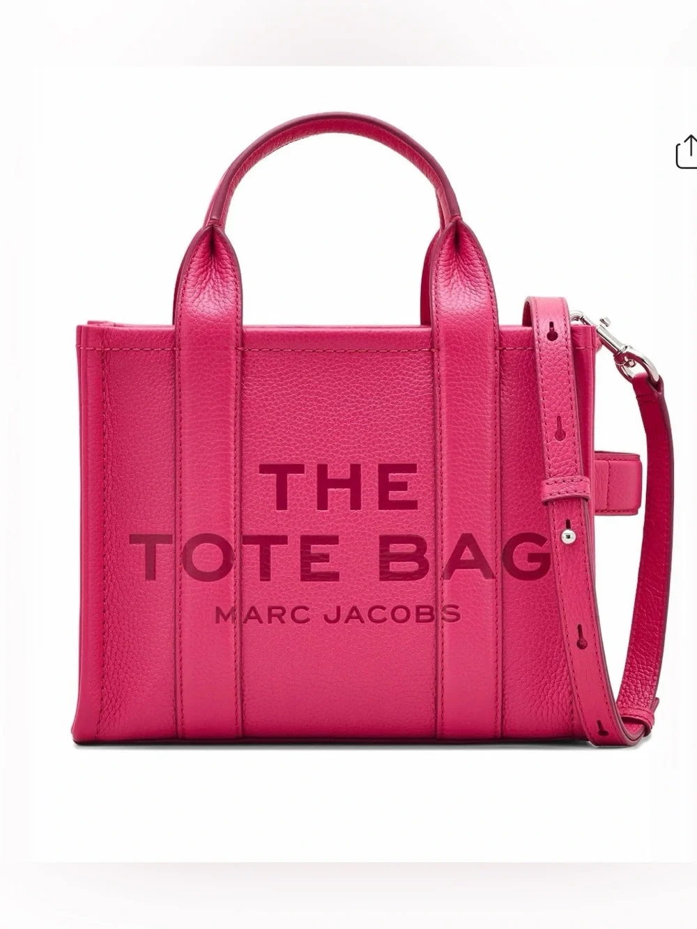 NWT Marc Jacobs The Leather Small Tote Bag - Raspberry Pink
